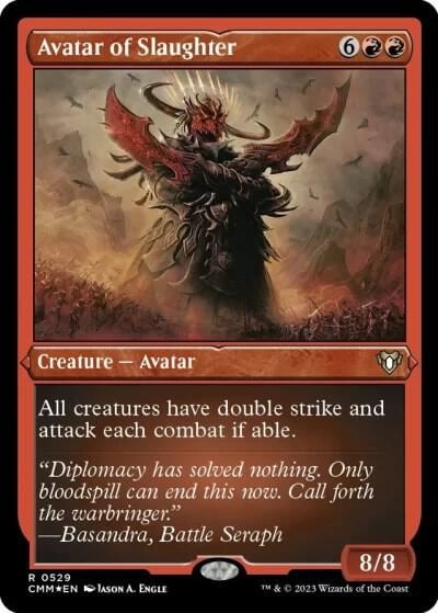 Avatar of Slaughter (Foil Etched), Commander Masters 529