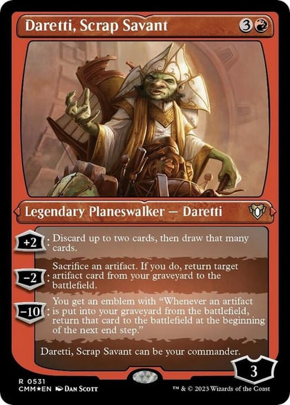 Daretti, Scrap Savant (Foil Etched), Commander Masters 531