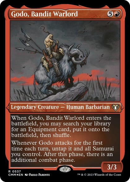 Godo, Bandit Warlord (Foil Etched), Commander Masters 537