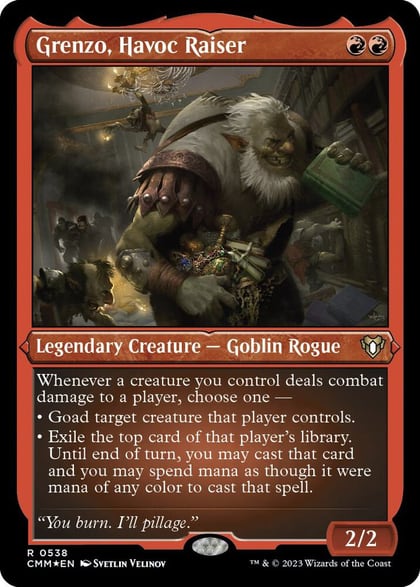 Grenzo, Havoc Raiser (Foil Etched), Commander Masters 538