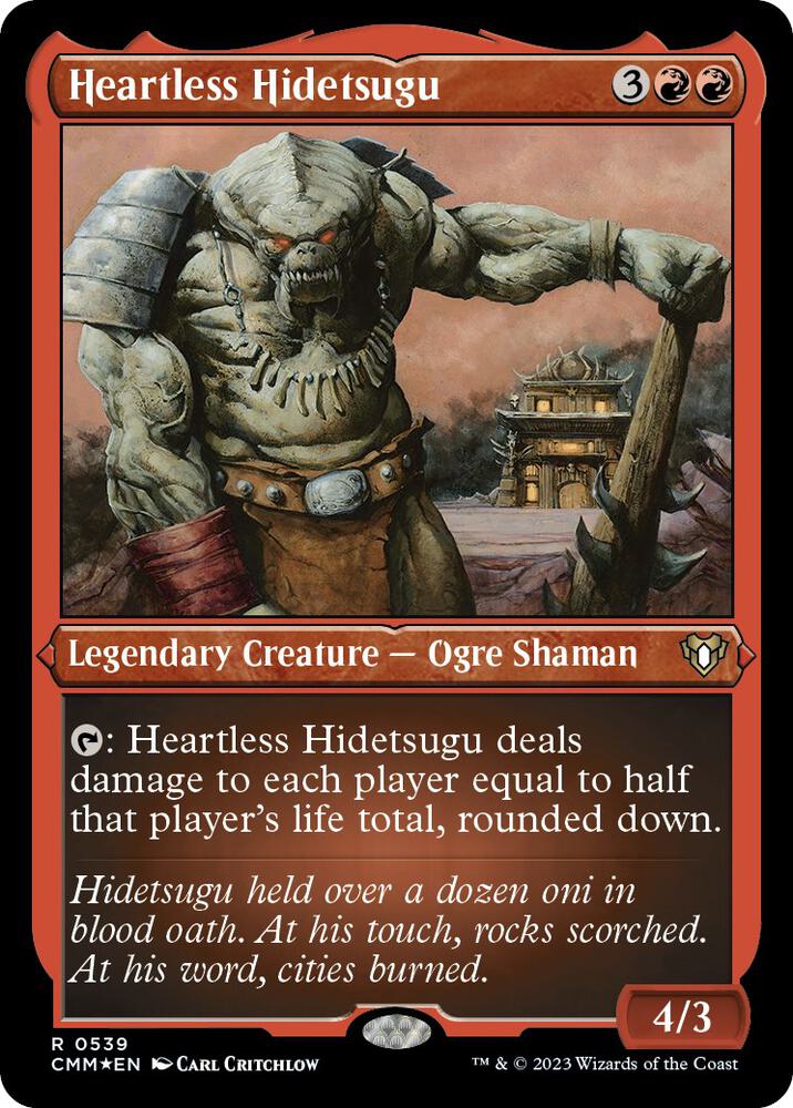 Heartless Hidetsugu (Foil Etched), Commander Masters 539