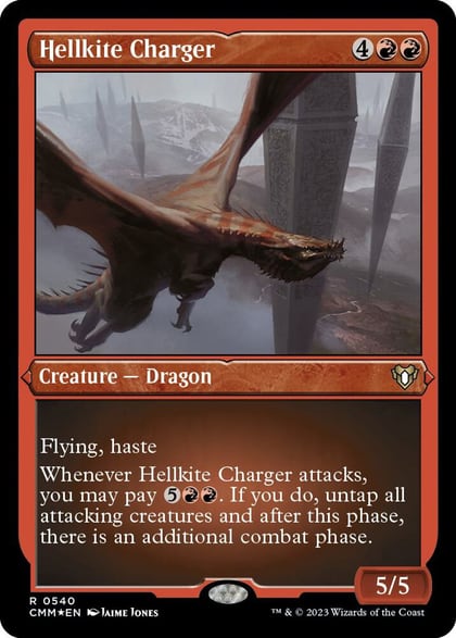 Hellkite Charger (Foil Etched), Commander Masters 540