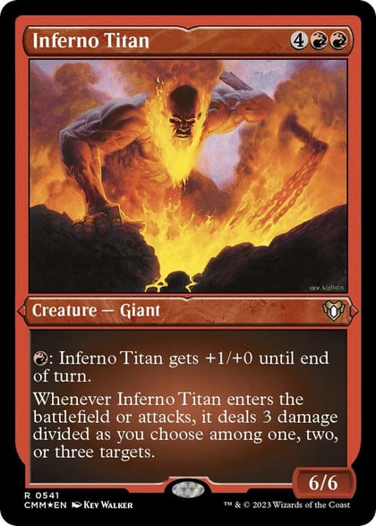 Inferno Titan (Foil Etched), Commander Masters 541