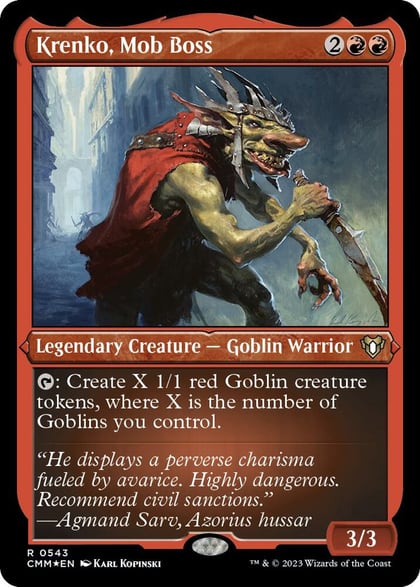 Krenko, Mob Boss (Foil Etched), Commander Masters 543