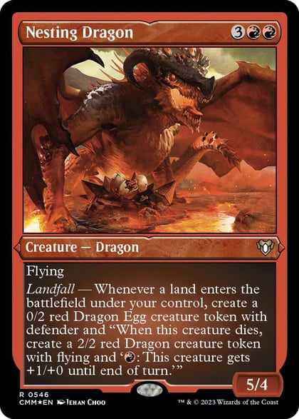 Nesting Dragon (Foil Etched), Commander Masters 546