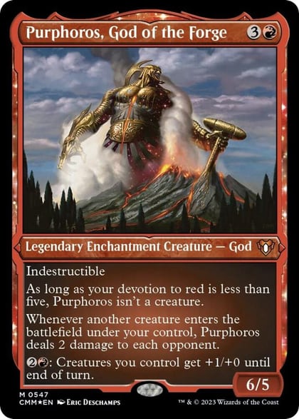 Purphoros, God of the Forge (Foil Etched), Commander Masters 547