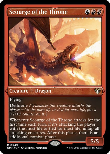 Scourge of the Throne (Foil Etched), Commander Masters 549