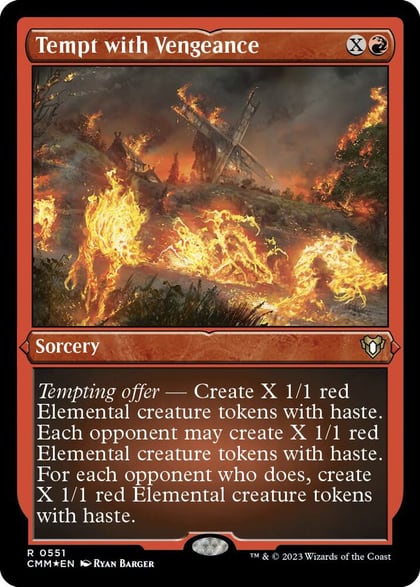 Tempt with Vengeance (Foil Etched), Commander Masters 551