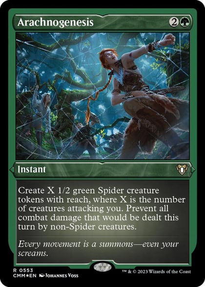 Arachnogenesis (Foil Etched), Commander Masters 553