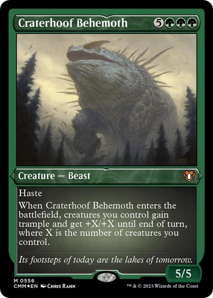 Craterhoof Behemoth (Foil Etched), Commander Masters 556