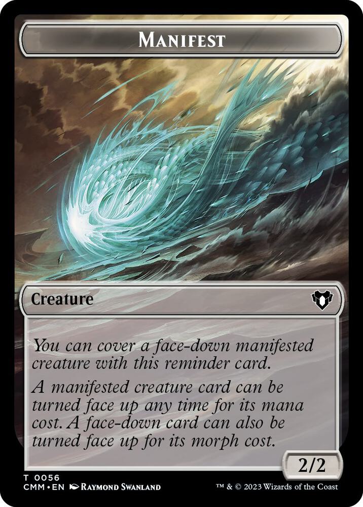 Manifest // Phyrexian Germ Double-Sided Token, Commander Masters 56 // 16