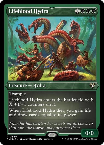 Lifeblood Hydra (Foil Etched), Commander Masters 565