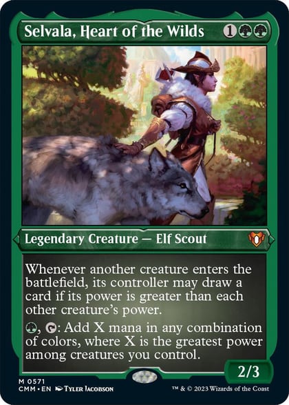 Selvala, Heart of the Wilds (Foil Etched), Commander Masters 571