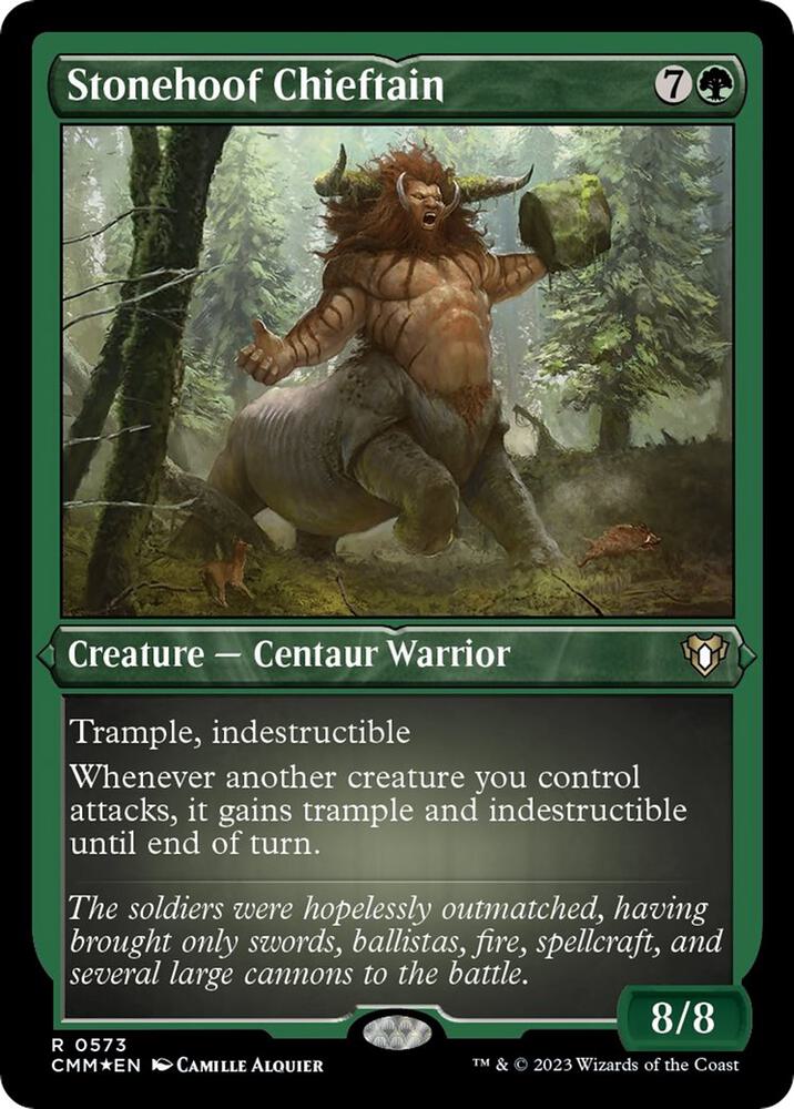 Stonehoof Chieftain (Foil Etched), Commander Masters 573