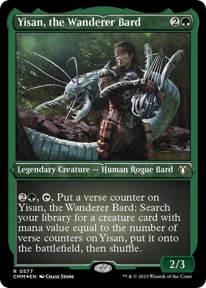 Yisan, the Wanderer Bard (Foil Etched), Commander Masters 577