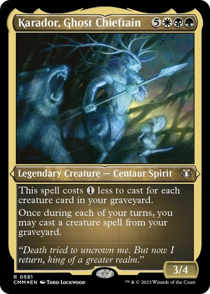 Karador, Ghost Chieftain (Foil Etched), Commander Masters 581
