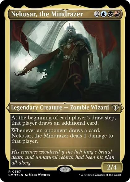 Nekusar, the Mindrazer (Foil Etched), Commander Masters 587
