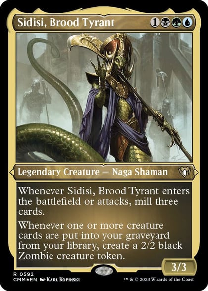 Sidisi, Brood Tyrant (Foil Etched), Commander Masters 592