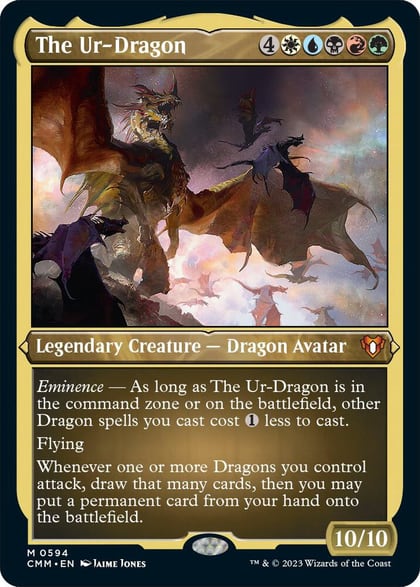 The Ur-Dragon (Foil Etched), Commander Masters 594