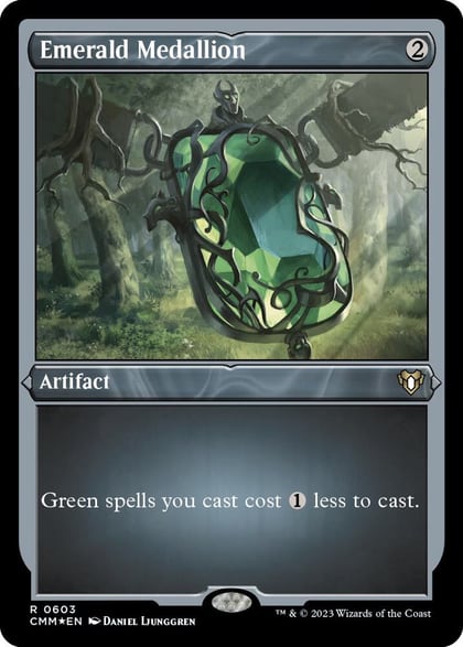 Emerald Medallion (Foil Etched), Commander Masters 603