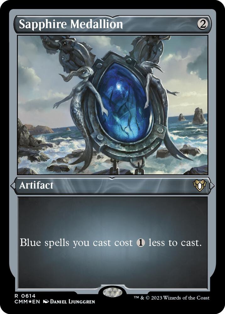 Sapphire Medallion (Foil Etched), Commander Masters 614