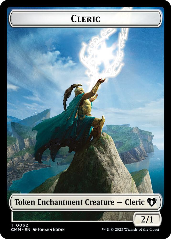 Cleric // Cat Beast Double-Sided Token, Commander Masters 62 // 61