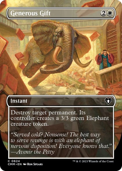 Generous Gift (Borderless), Commander Masters 624