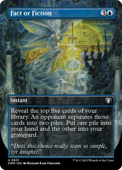 Fact or Fiction (Borderless), Commander Masters 631