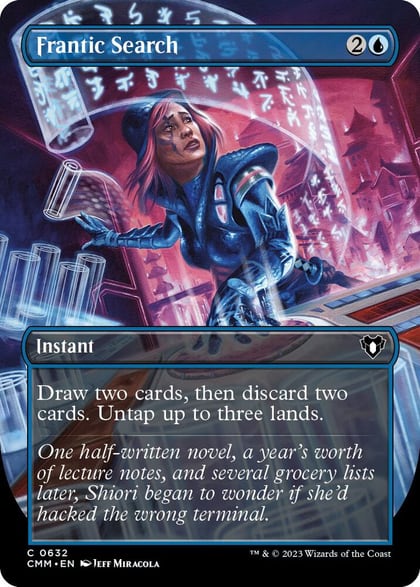 Frantic Search (Borderless), Commander Masters 632