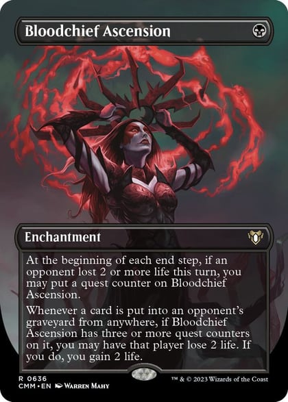 Bloodchief Ascension (Borderless), Commander Masters 636