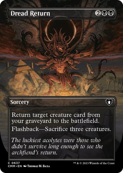 Dread Return (Borderless), Commander Masters 637