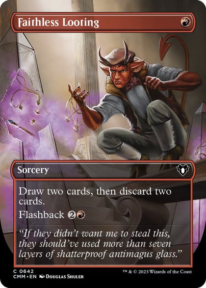Faithless Looting (Borderless), Commander Masters 642