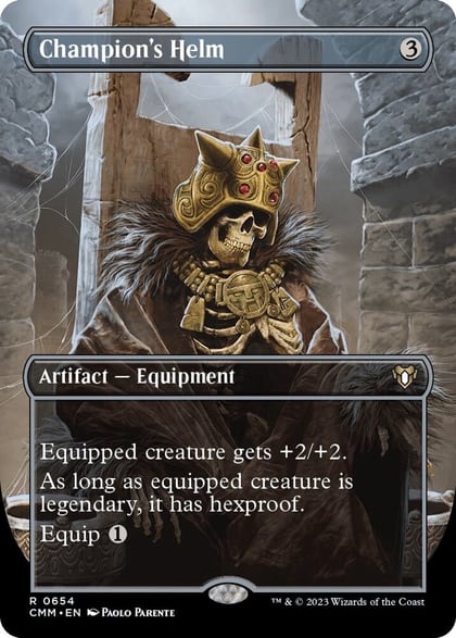 Champion's Helm (Borderless), Commander Masters 654