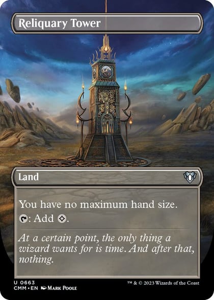 Reliquary Tower (Borderless), Commander Masters 663