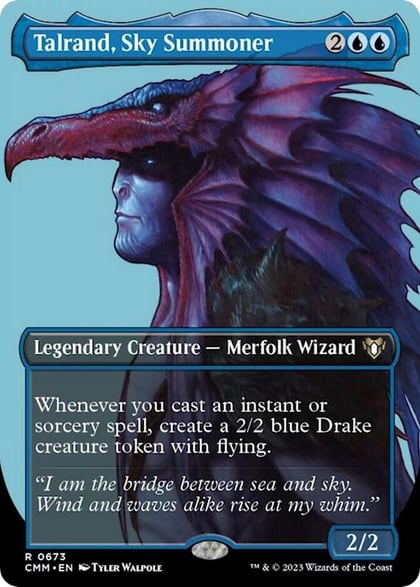 Talrand, Sky Summoner (Borderless), Commander Masters 673