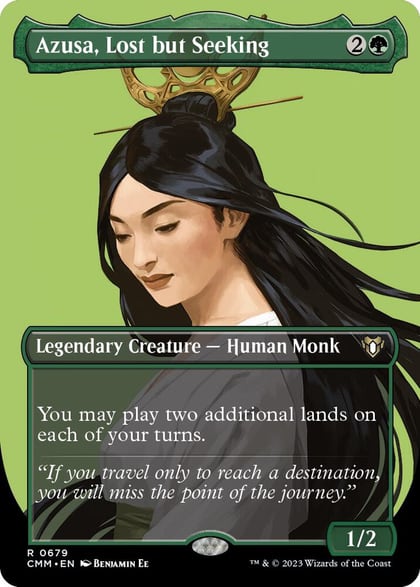 Azusa, Lost but Seeking (Borderless), Commander Masters 679