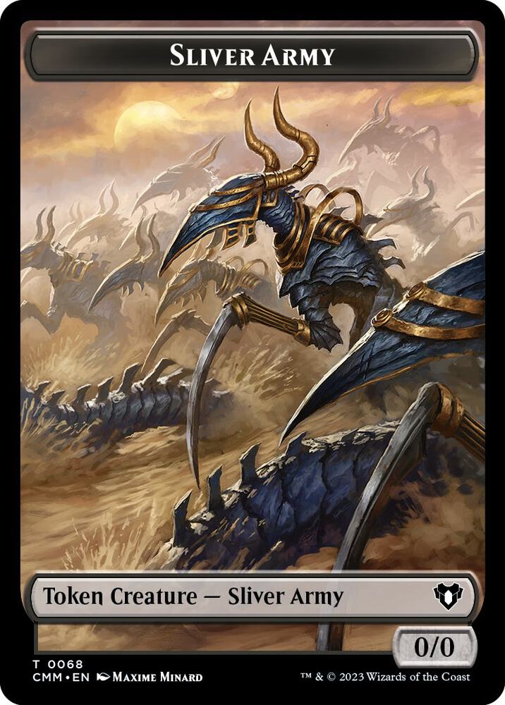 Sliver Army // Sliver Double-Sided Token, Commander Masters 68 // 57