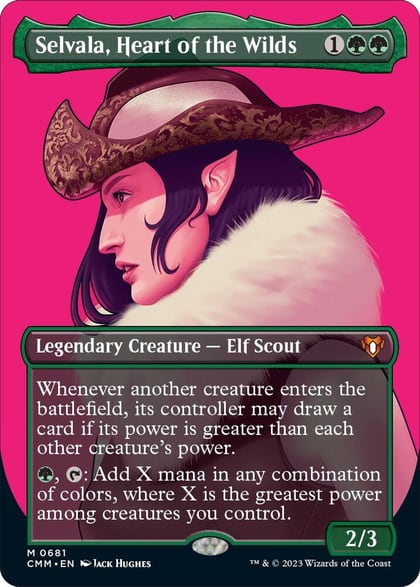 Selvala, Heart of the Wilds (Borderless), Commander Masters 681