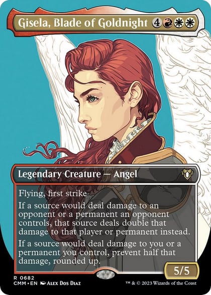 Gisela, Blade of Goldnight (Borderless), Commander Masters 682