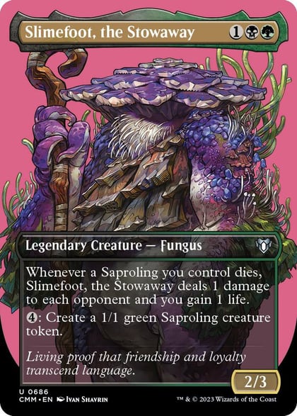 Slimefoot, the Stowaway (Borderless), Commander Masters 686