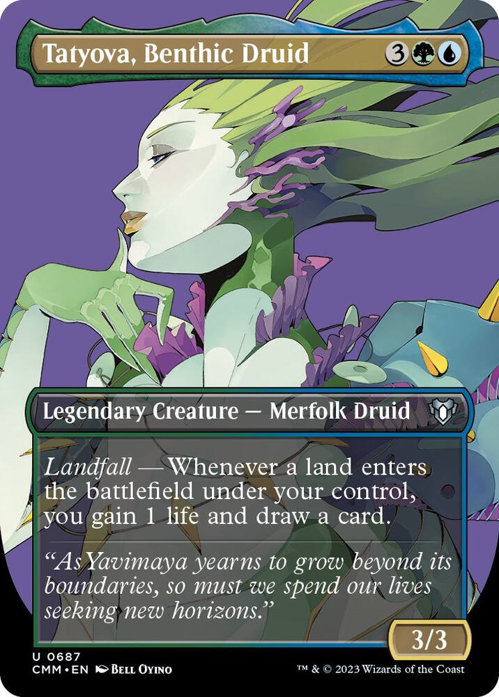 Tatyova, Benthic Druid (Borderless), Commander Masters 687
