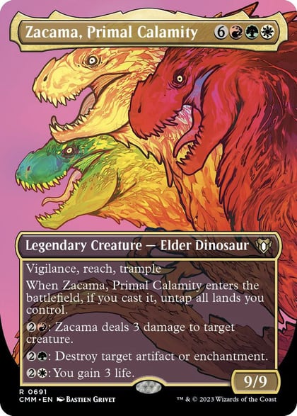Zacama, Primal Calamity (Borderless), Commander Masters 691