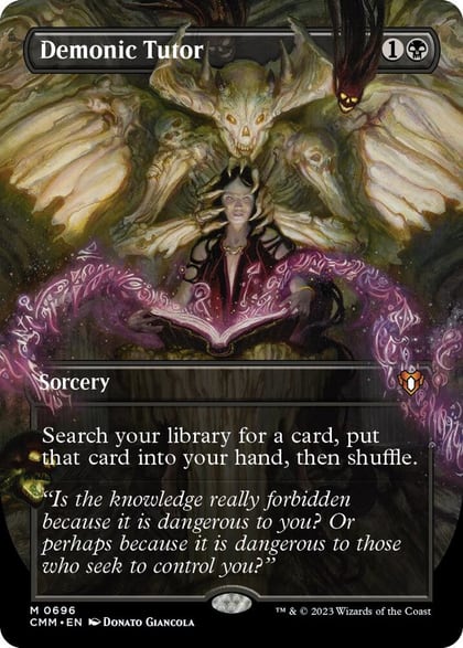 Demonic Tutor (Borderless), Commander Masters 696