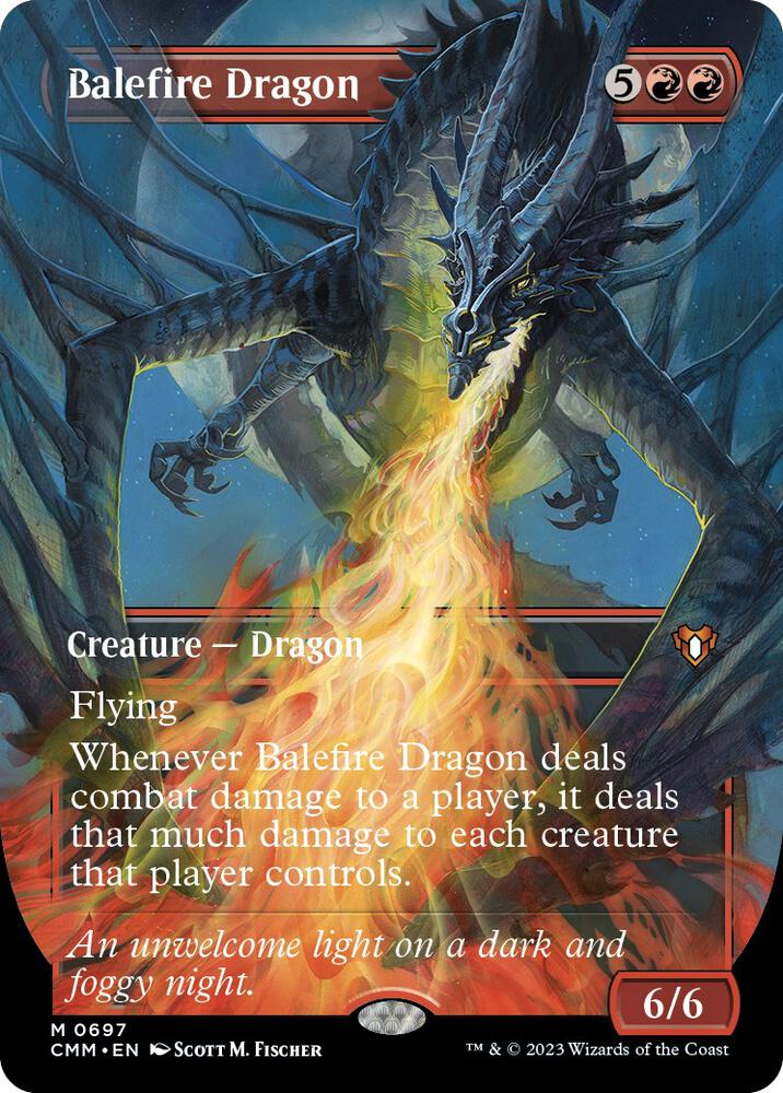 Balefire Dragon (Borderless), Commander Masters 697