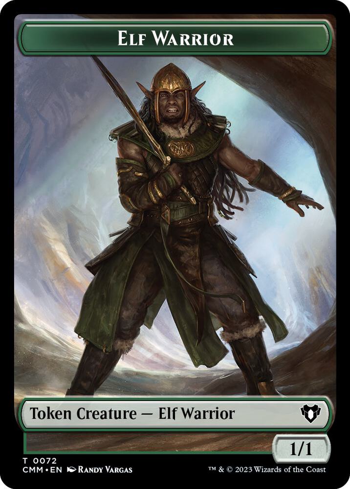 Elf Warrior // Cleric Double-Sided Token, Commander Masters 72 // 62