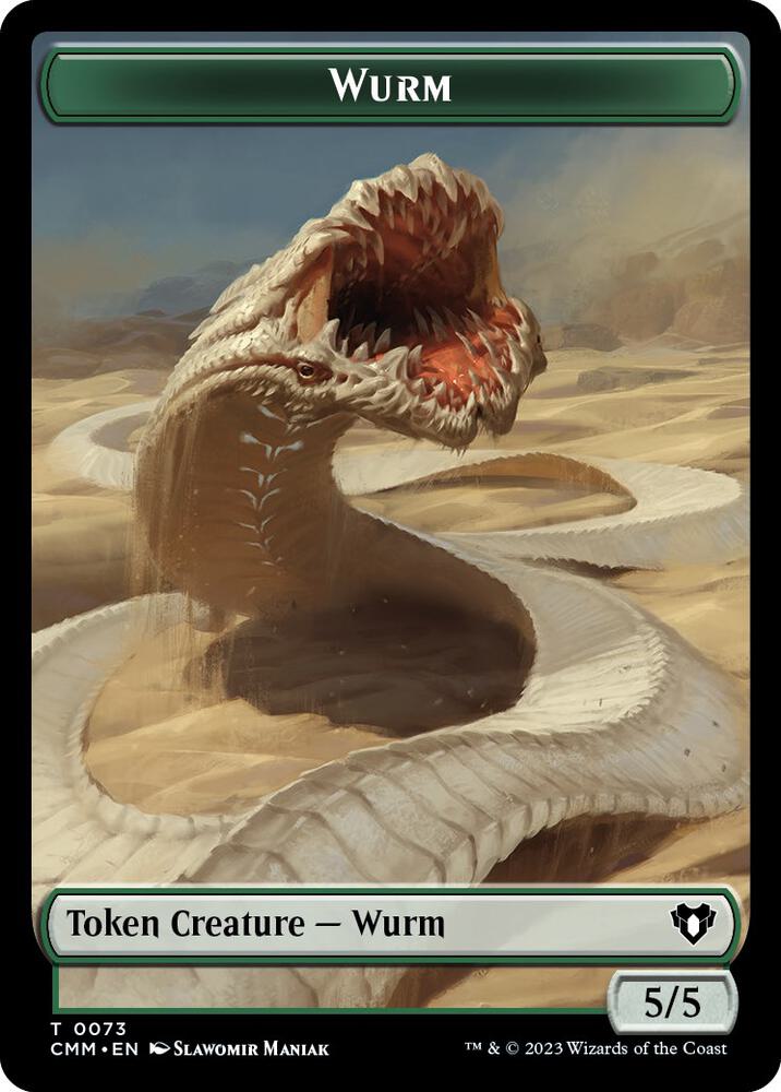 Wurm // Spider Double-Sided Token, Commander Masters 73 // 36