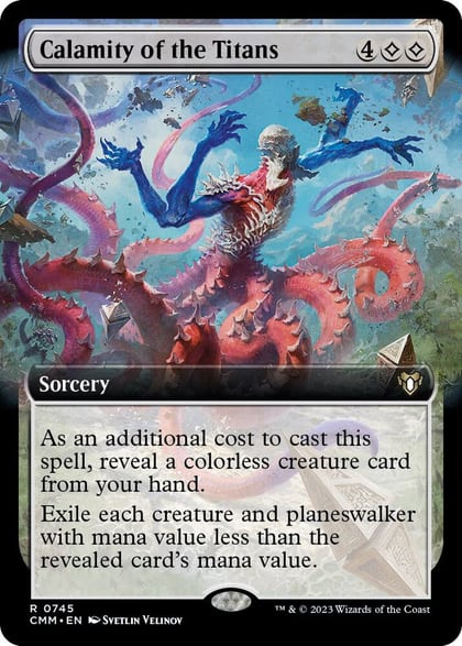 Calamity of the Titans (Extended Art), Commander Masters 745
