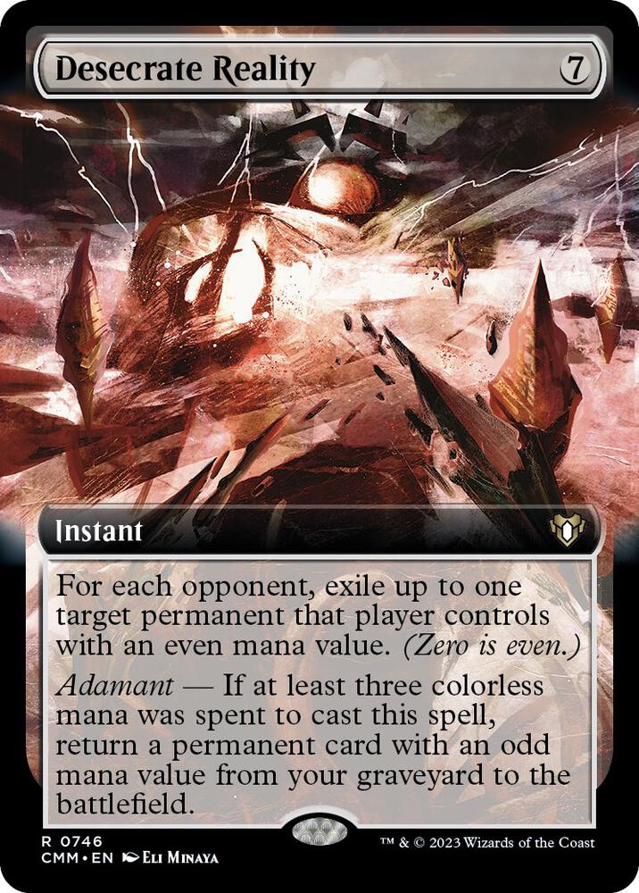 Desecrate Reality (Extended Art), Commander Masters 746