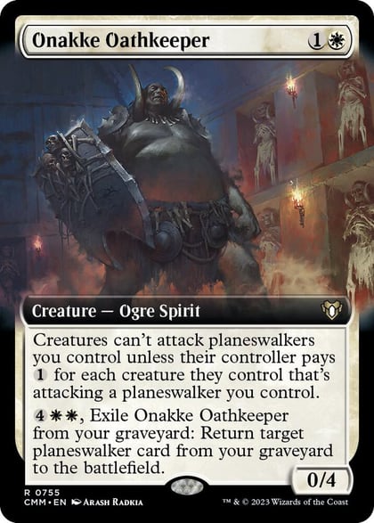 Onakke Oathkeeper (Extended Art), Commander Masters 755