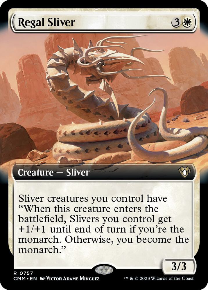 Regal Sliver (Extended Art), Commander Masters 757